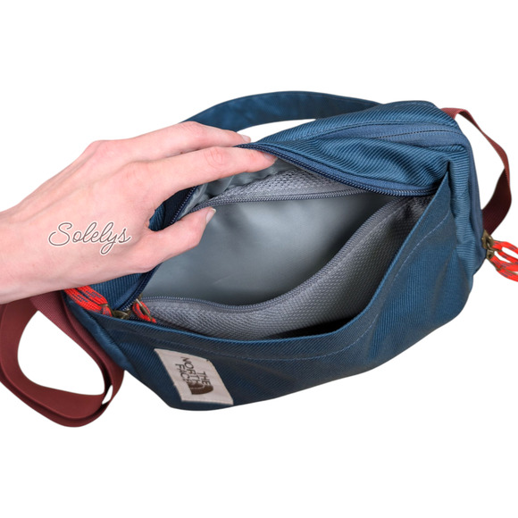 The North Face Field Bag Adjustable Crossbody TNF Blue Red RARE Original Style - Picture 5 of 11